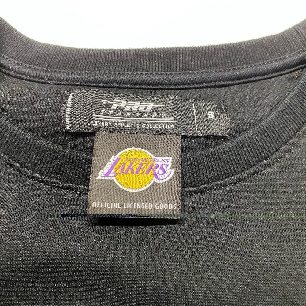 Pro Standard NBA Los Angeles Lakers Crewneck Black Logo Long Sleeve Shirt Small - Picture 6 of 10
